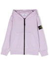 Kids Wappen Patch Hooded Jacket Purple - STONE ISLAND - BALAAN 3