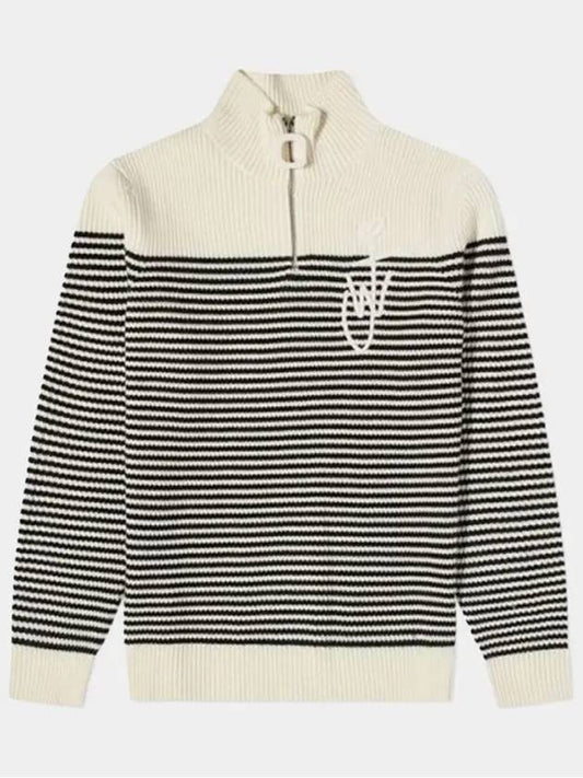 Logo Striped Puller Jumper Knit Top Black - JW ANDERSON - BALAAN 2