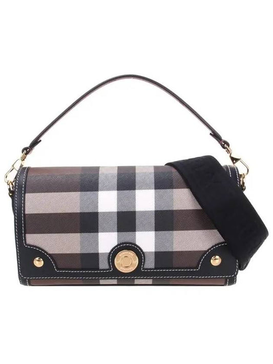 Note Leather Cross Bag Brown - BURBERRY - BALAAN 2