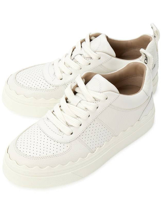 Lauren Lace Up Low Top Sneakers White - CHLOE - BALAAN 2
