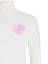 Wool Logo Turtleneck White - PATOU - BALAAN 3