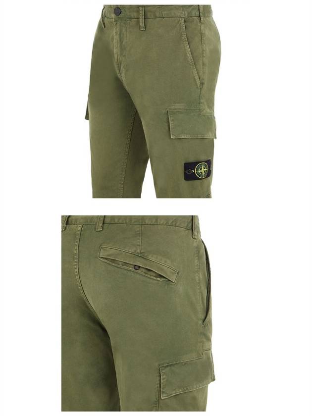 Men's Wappen Patch Cargo Straight Pants Green - STONE ISLAND - BALAAN 6