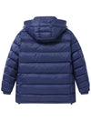 Men's Goose Down Quilted Hooded Parka Blue SW23IGOU02BL - SOLEW - BALAAN 3