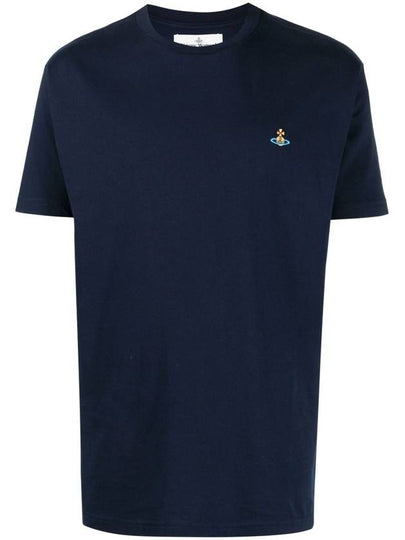 ORB Logo Cotton Short Sleeve T-Shirt Navy - VIVIENNE WESTWOOD - BALAAN 2