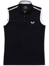 Golf Wear Mesh Tape Collar Sleeveless Golf T-shirt WB21SUWT02BK Black - WHITEBALL - BALAAN 3