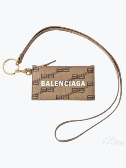 BB Monogram Cash Keyring Zipper Card Wallet - BALENCIAGA - BALAAN 2