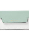 Logo Color Block Saffiano Card Wallet Tea Green - MARNI - BALAAN 6