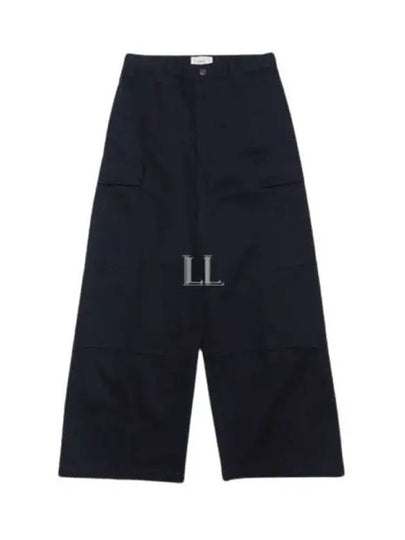 Wide Cargo Pants Navy - AMI - BALAAN 2