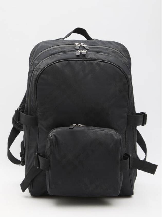 Check Print Jacquard Backpack Black - BURBERRY - BALAAN 2