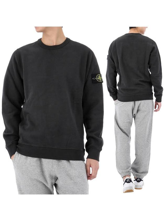 Wappen Patch Crew Neck Cotton Sweatshirt Lead Grey - STONE ISLAND - BALAAN 2