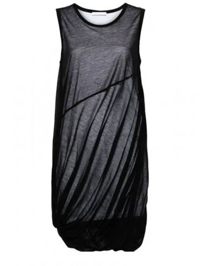 Bubble Knit Sleeveless Midi Dress Black - HELMUT LANG - BALAAN 2