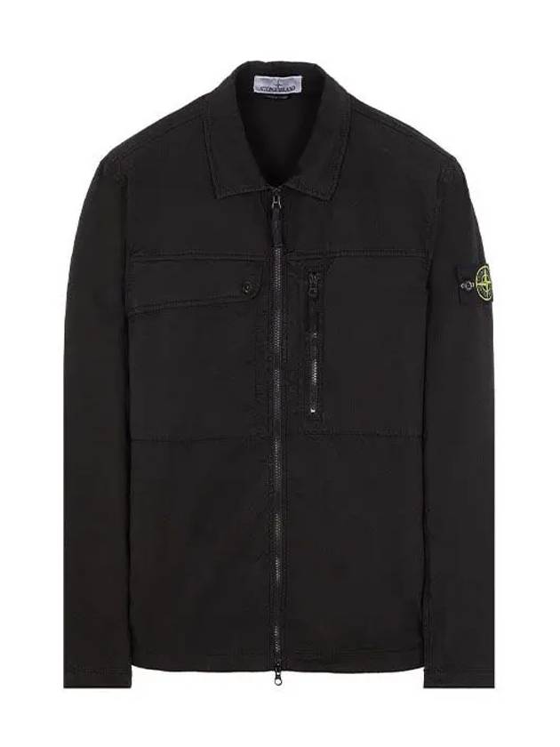 Supima Cotton Twill Stretch-TC Jacket Black - STONE ISLAND - BALAAN 6