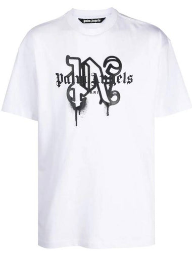 logo print t-shirt - PALM ANGELS - BALAAN 1