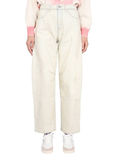 Denim Straight Pants PWYB026 S23DEN0020360 WHITE - PALM ANGELS - BALAAN 2