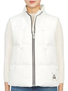 Women's Logo Patch Zipper Padded Vest White - MOOSE KNUCKLES - BALAAN 5