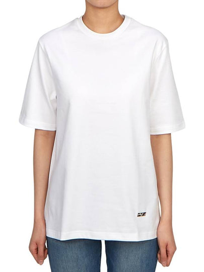 Crew Neck Cotton Short Sleeve T-shirt White - JIL SANDER - BALAAN 2