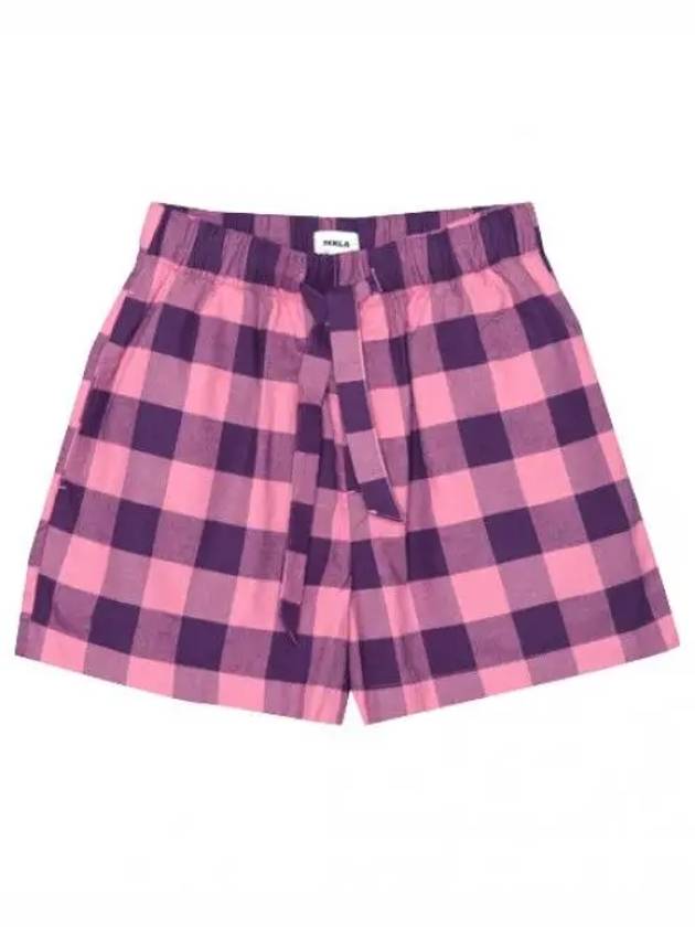 Flannel pajama shorts short pants women s - TEKLA - BALAAN 1