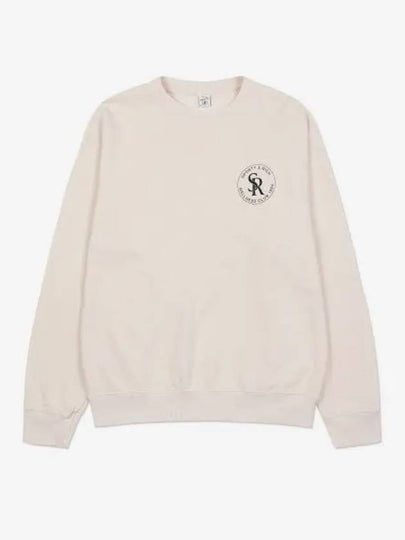 Logo Crew Neck Cotton Sweatshirt Beige - SPORTY & RICH - BALAAN 2