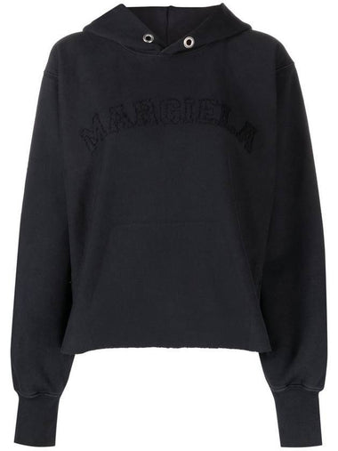 Logo Cotton Fleece Hoodie Black - MAISON MARGIELA - BALAAN 1