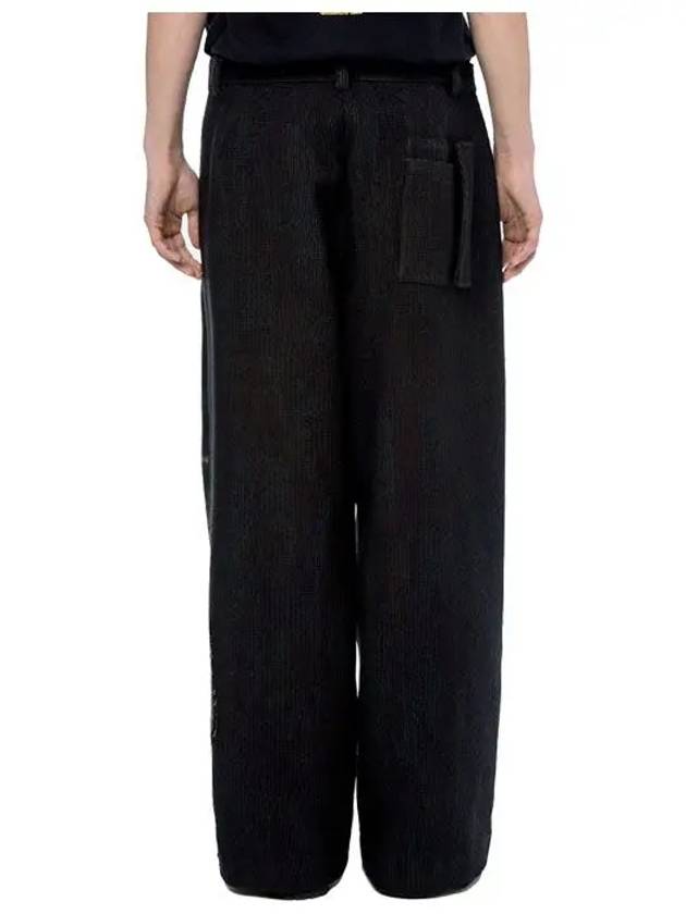 Men's Mariana Silva Volume Wide Pants Black - OFF WHITE - BALAAN 4