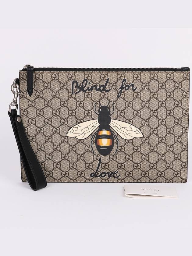 GG canvas bee printing medium clutch bag 473904 - GUCCI - BALAAN 10