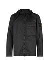 Waffen Patch Membrana Hooded Jacket Charcoal - STONE ISLAND - BALAAN 1