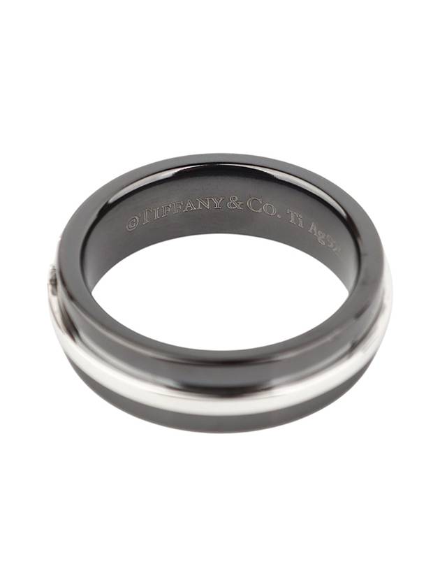 Tiffany TI AG925 Titanium Sterling Silver Ceramic Wide Ring No 49 34261 2 - TIFFANY & CO. - BALAAN 5