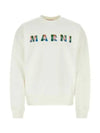 Logo Print Crew Neck Sweatshirt White - MARNI - BALAAN 2