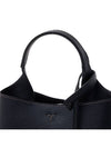 Logo Mini Leather Tote Bag Black - TOD'S - BALAAN 9