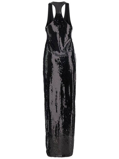 'Bella' Long Dress With Wide Neckline And Sequined Details In Polyester Woman - RETROFETE - BALAAN 2