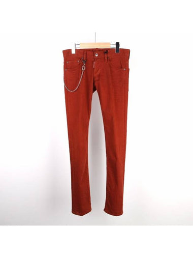 D ring chain jeans slim orange 74LA0454 - DSQUARED2 - BALAAN 1