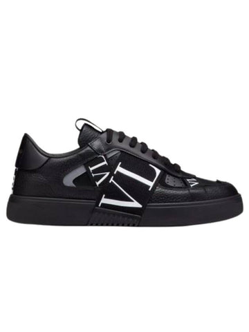 Logo Band Low-Top Sneakers Black - VALENTINO - BALAAN 1