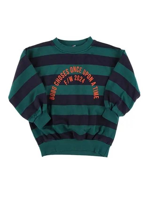 Sweatshirt B224AC043 401 Circle Logo Striped Kids - BOBO CHOSES - BALAAN 1