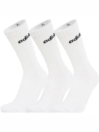 Linear Cushion Crew Socks 3 Pairs White - ADIDAS - BALAAN 2