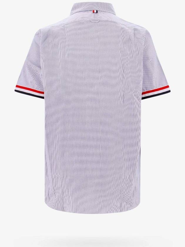 Men's Pincode Armband Short Sleeve Shirt Navy - THOM BROWNE - BALAAN 3