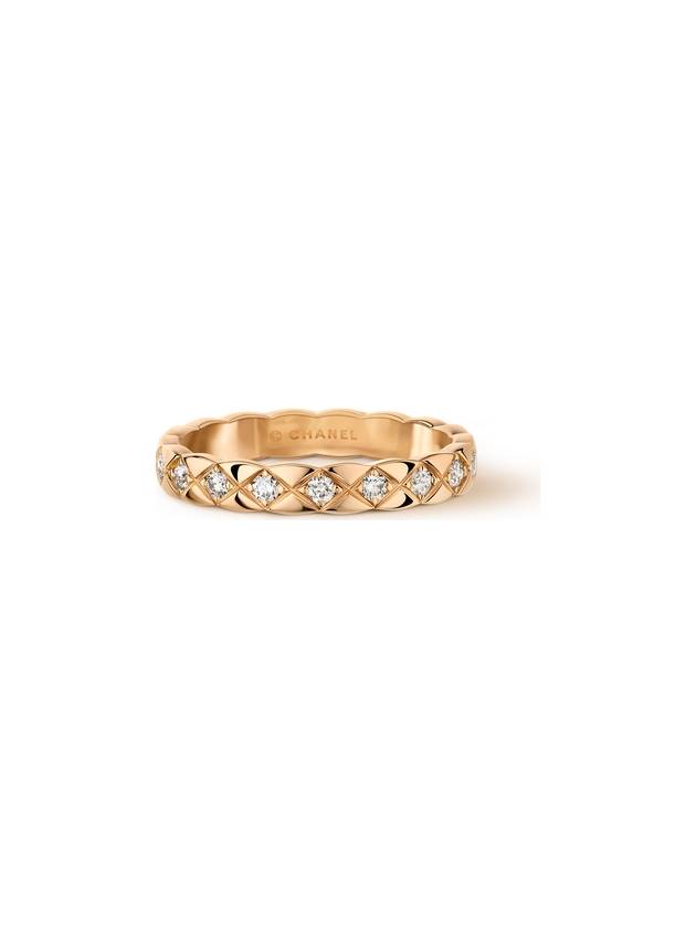 Coco Crush Ring18K Beige Gold and Diamonds J11786 - CHANEL - BALAAN 2