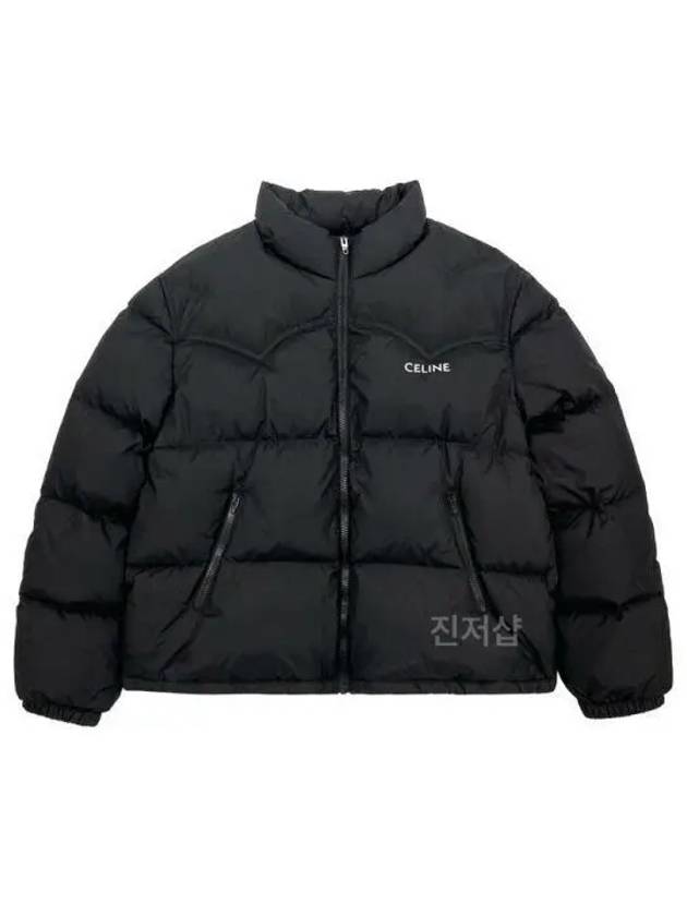 Western Light Weight Nylon Puffer Padding Black - CELINE - BALAAN 2