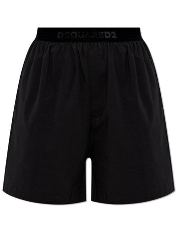 Dsquared2 Cotton Boxer Shorts, Women's, Black - DSQUARED2 - BALAAN 1