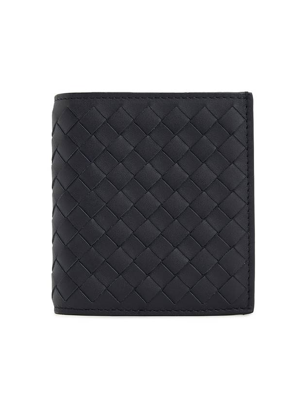 Intrecciato Small Folder Half Wallet Navy - BOTTEGA VENETA - BALAAN 1