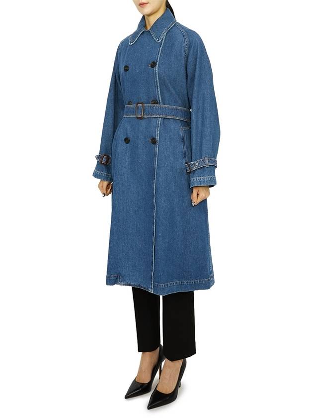 15011041650 BLASY 002 Women s Denim Long Trench Coat - MAX MARA - BALAAN 5