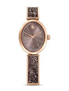 Crystal Rock Oval Metal Watch Black Rose Gold - SWAROVSKI - BALAAN 2