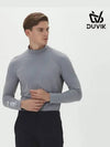 Men s half neck base brushed long sleeved T shirt DE3MTS151BK - DUVIK - BALAAN 4