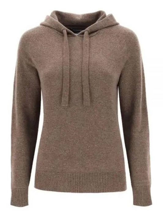 Virgola Cashmere Hooded Knit Top Brown - MAX MARA - BALAAN 2