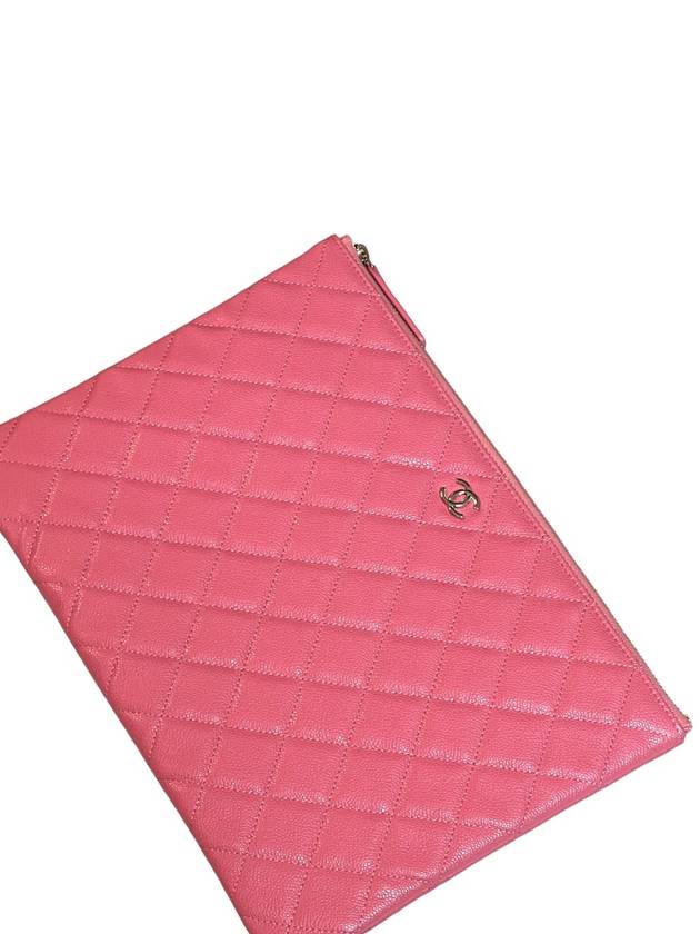 Classic Caviar Clutch Bag Medium Pink Gold A82545 - CHANEL - BALAAN 5