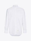 Men's Logo Patch Classic Cotton Long-Sleeve Shirt White - THOM BROWNE - BALAAN 2