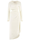 midi dress OWDB455S23FAB001 0400 WHITE - OFF WHITE - BALAAN 1