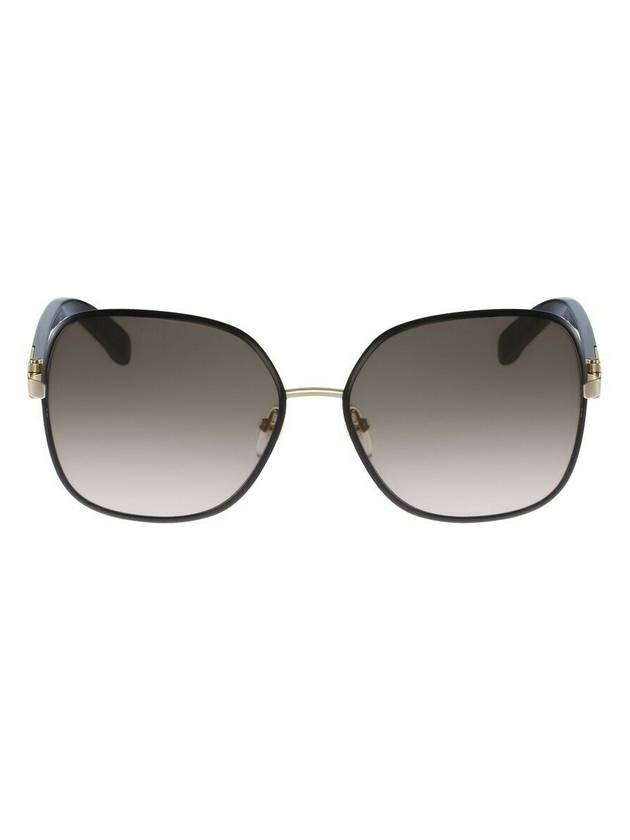 Eyewear Square Metal Sunglasses Black - SALVATORE FERRAGAMO - BALAAN 1