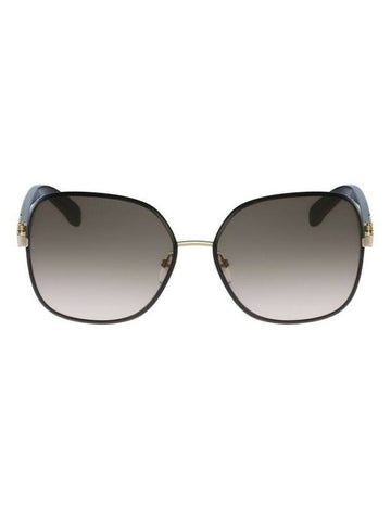 Eyewear Square Metal Sunglasses Black - SALVATORE FERRAGAMO - BALAAN 1