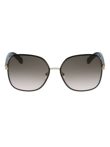 Eyewear Square Metal Sunglasses Black - SALVATORE FERRAGAMO - BALAAN 1