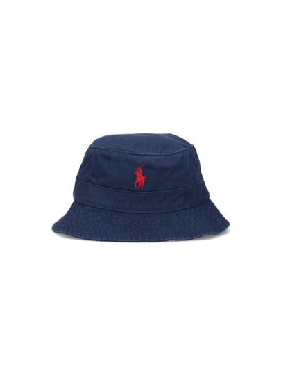 Embroidered Pony Bucket Hat Navy - POLO RALPH LAUREN - BALAAN 2